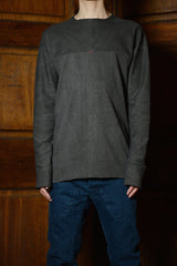 ONE-PIECE LONG SLEEVE T-SHIRT / CARBON