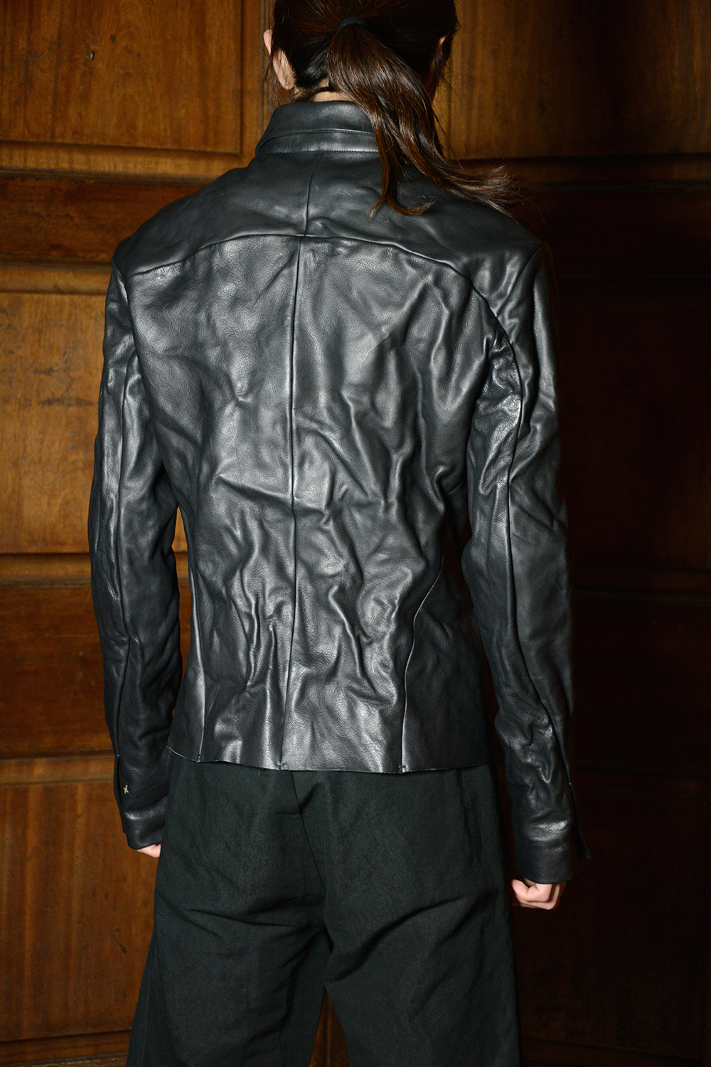 m.a+ ジップシャツ m.a+ ジップ トールカラー レザーシャツ | HUES 福岡セレクト