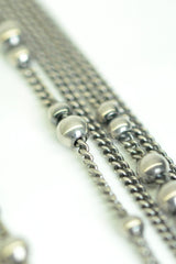 FINE PEARLS MULTI CHAINS EARRINGS