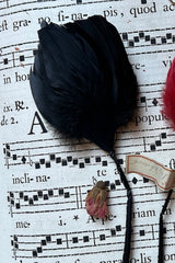 VINTAGE FEATHER FLOWER PIN