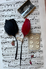VINTAGE FEATHER FLOWER PIN