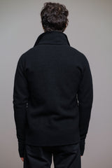 ZIPPED TALL COLLAR SHIRT
