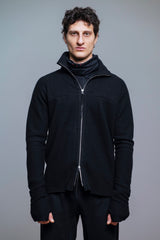 ZIPPED TALL COLLAR SHIRT