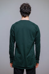 RAGLAN LONG SLEEVE MEDIUM FIT T-SHIRT- FOREST GREEN