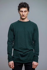 RAGLAN LONG SLEEVE MEDIUM FIT T-SHIRT- FOREST GREEN