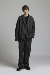 LINEN WOOL LAYERD JACKET