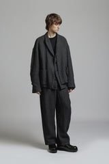LINEN WOOL LAYERD JACKET