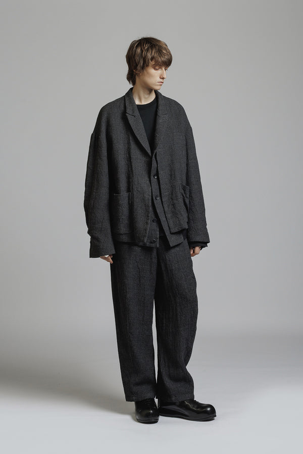 LINEN WOOL LAYERD JACKET