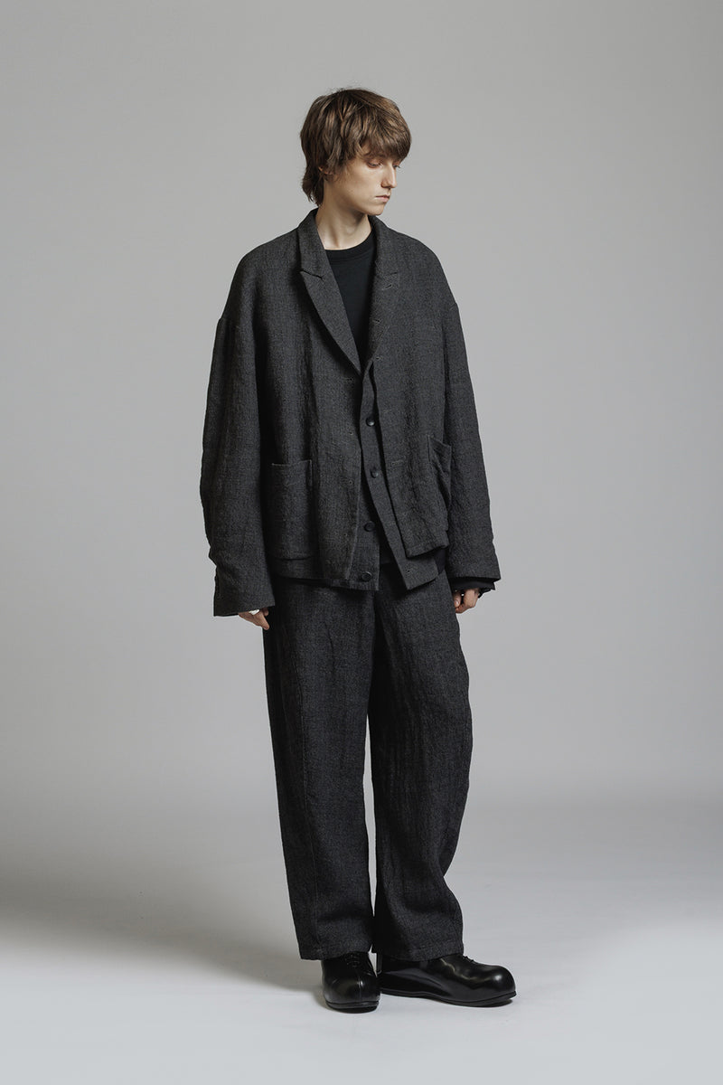 LINEN WOOL LAYERD JACKET