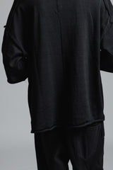 LOW GAUGE JERSEY T-SHIRTS - BLACK