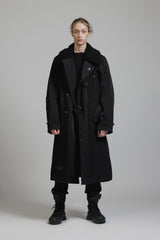 NYLON WOOL TWILL COAT