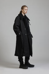 NYLON WOOL TWILL COAT