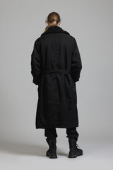 NYLON WOOL TWILL COAT