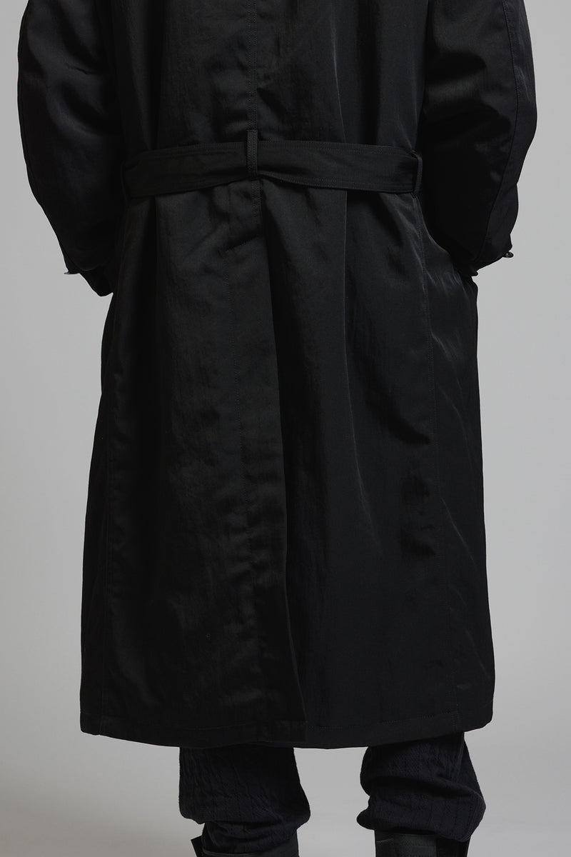 NYLON WOOL TWILL COAT