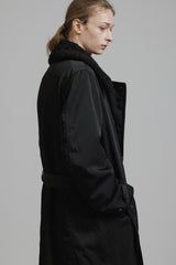 NYLON WOOL TWILL COAT