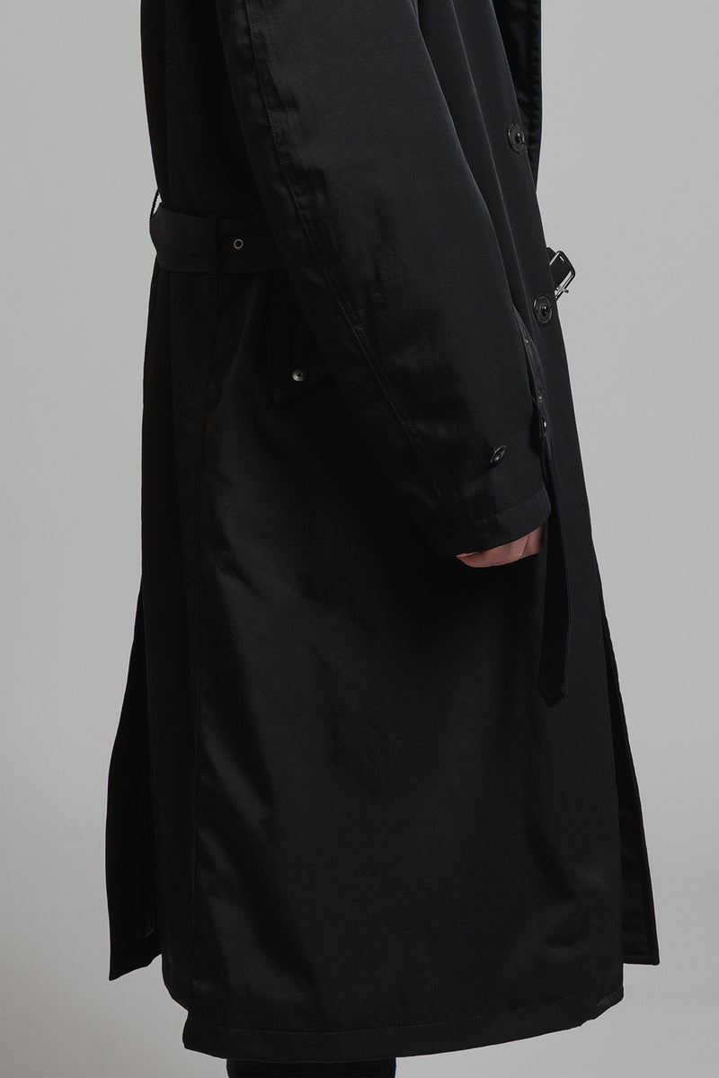 NYLON WOOL TWILL COAT