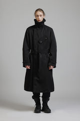 NYLON WOOL TWILL COAT