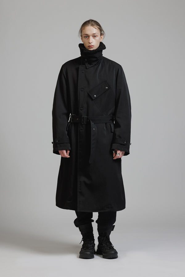 NYLON WOOL TWILL COAT