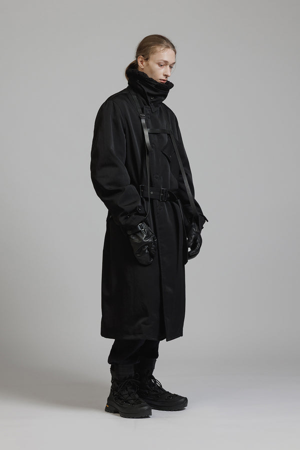 NYLON WOOL TWILL COAT
