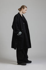 EMBROIDERY WOOL TWILL COAT