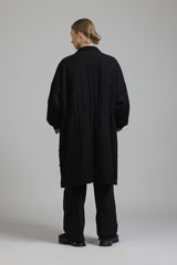 EMBROIDERY WOOL TWILL COAT