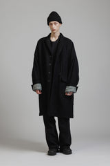 EMBROIDERY WOOL TWILL COAT