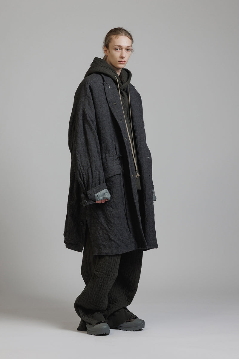 LINEN WOOL COAT