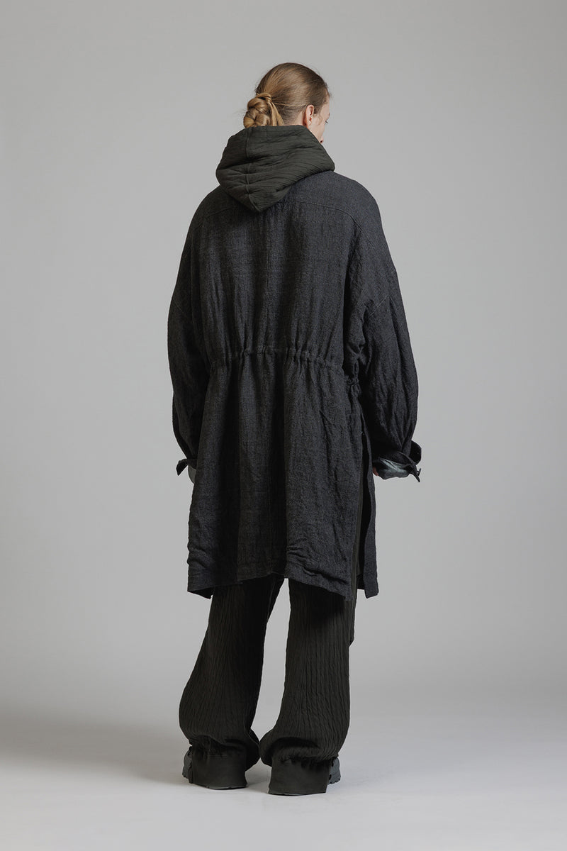 LINEN WOOL COAT