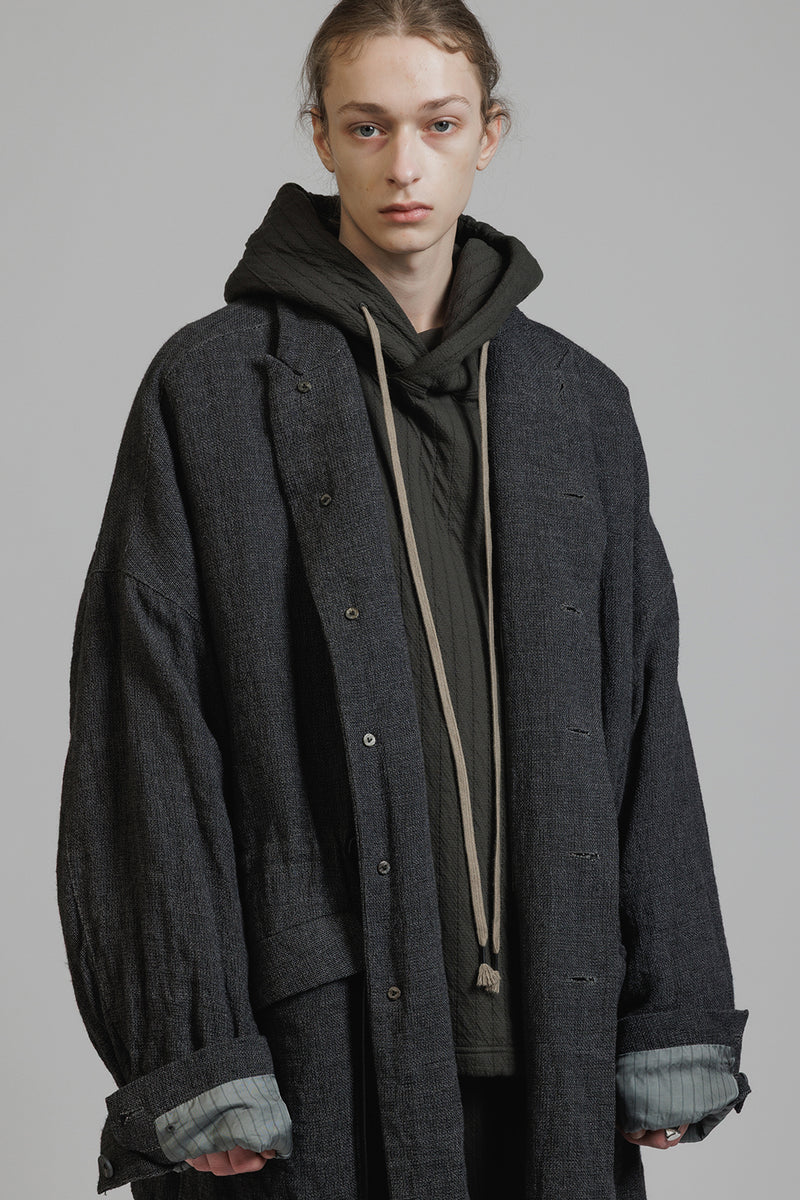 LINEN WOOL COAT