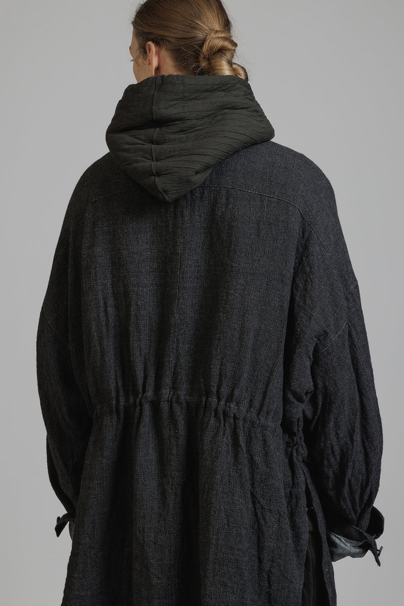 LINEN WOOL COAT