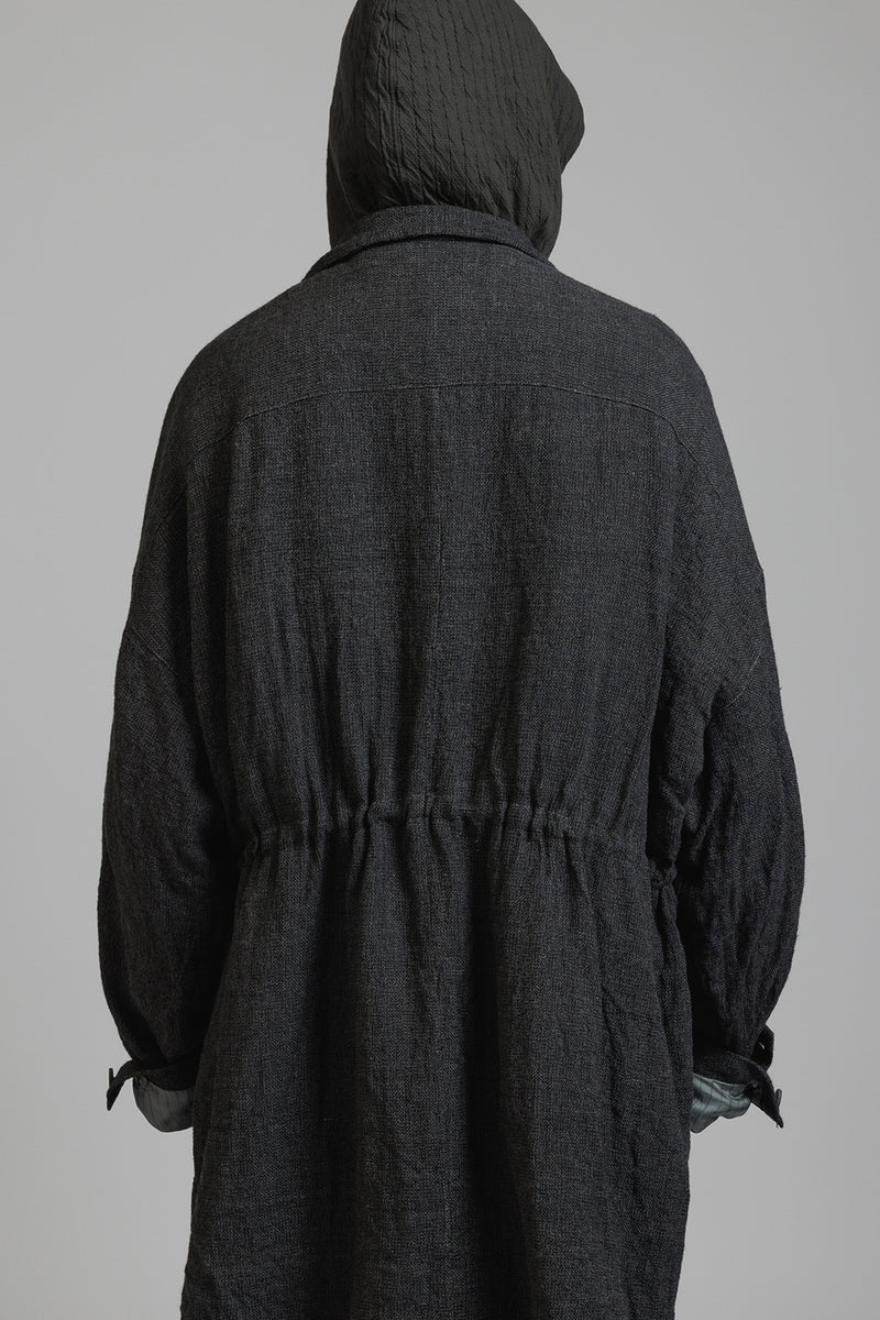LINEN WOOL COAT