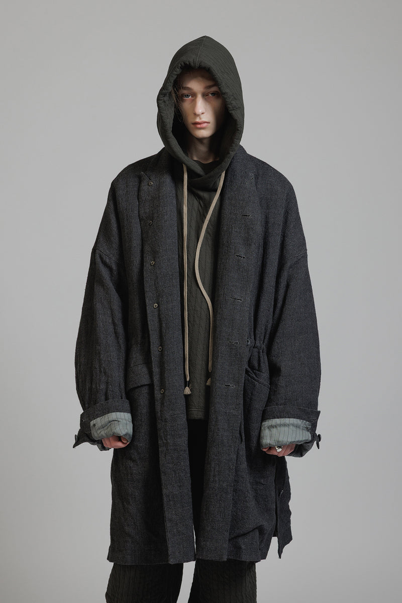 LINEN WOOL COAT