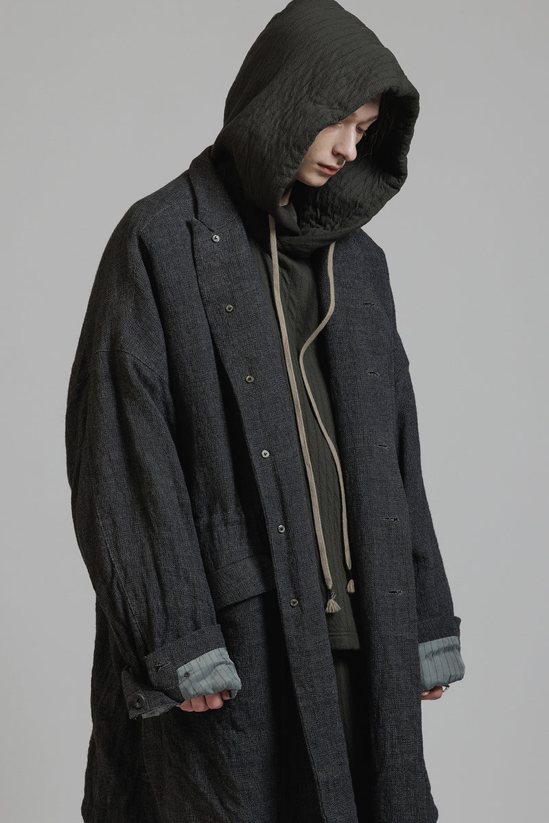 LINEN WOOL COAT