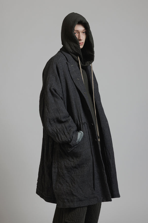 LINEN WOOL COAT