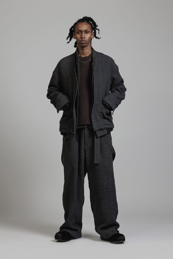 LINEN WOOL LAYERD JACKET