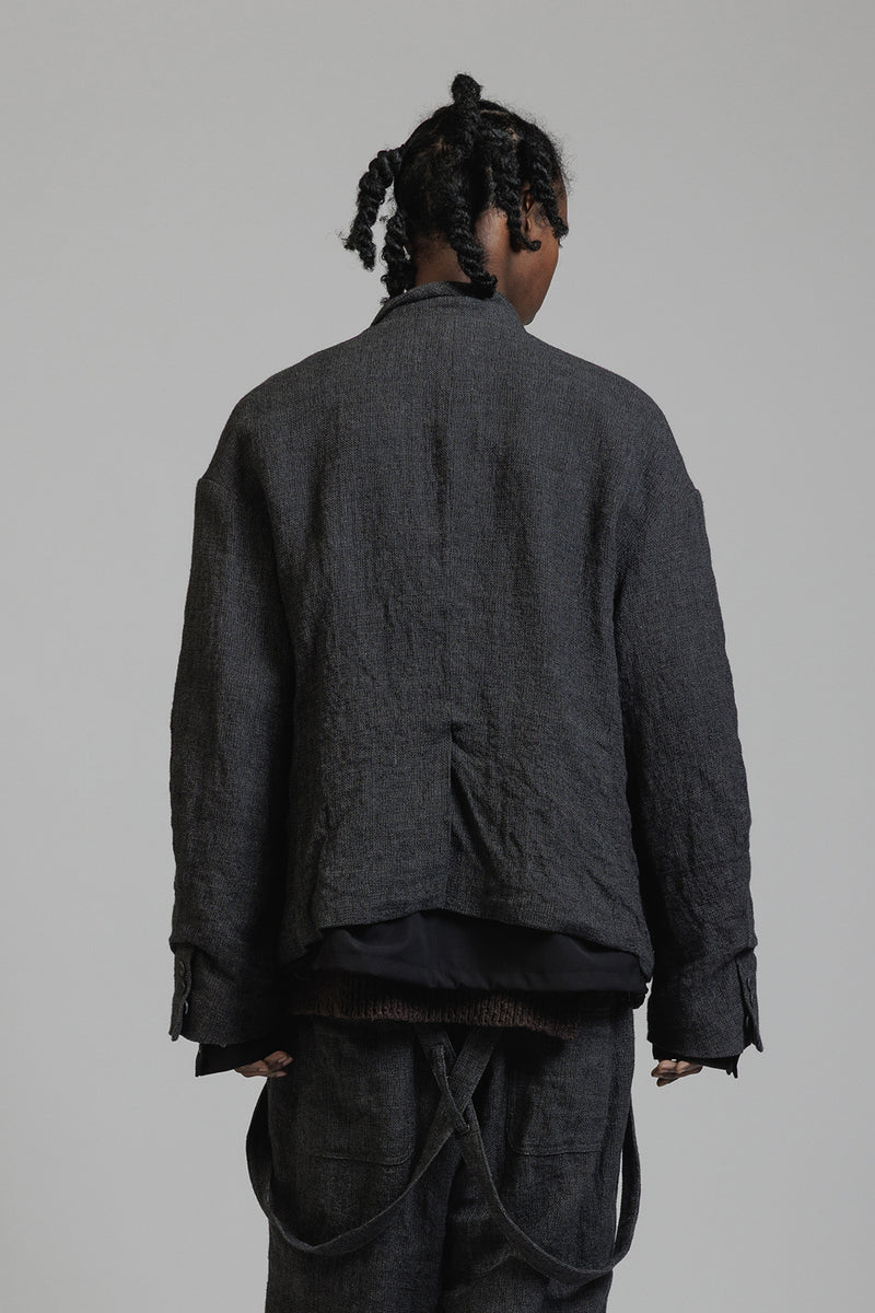 LINEN WOOL LAYERD JACKET