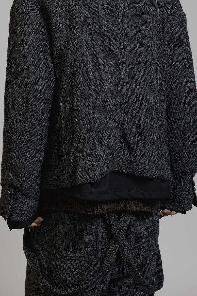 LINEN WOOL LAYERD JACKET
