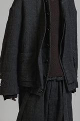 LINEN WOOL LAYERD JACKET