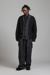 LINEN WOOL LAYERD JACKET