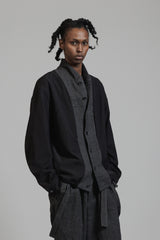 LINEN WOOL LAYERD JACKET