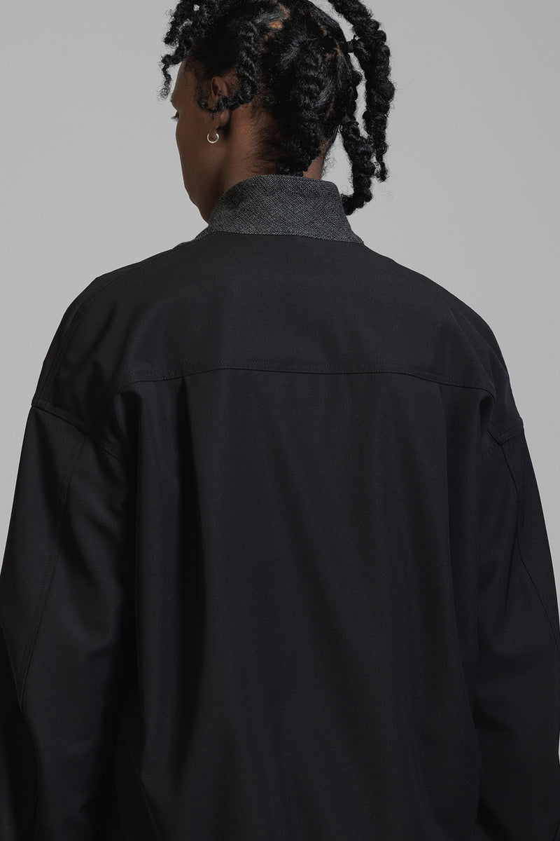 LINEN WOOL LAYERD JACKET