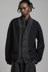 LINEN WOOL LAYERD JACKET
