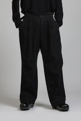 COTTON TWILL BAGGY PANTS