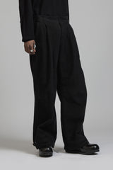 COTTON TWILL BAGGY PANTS
