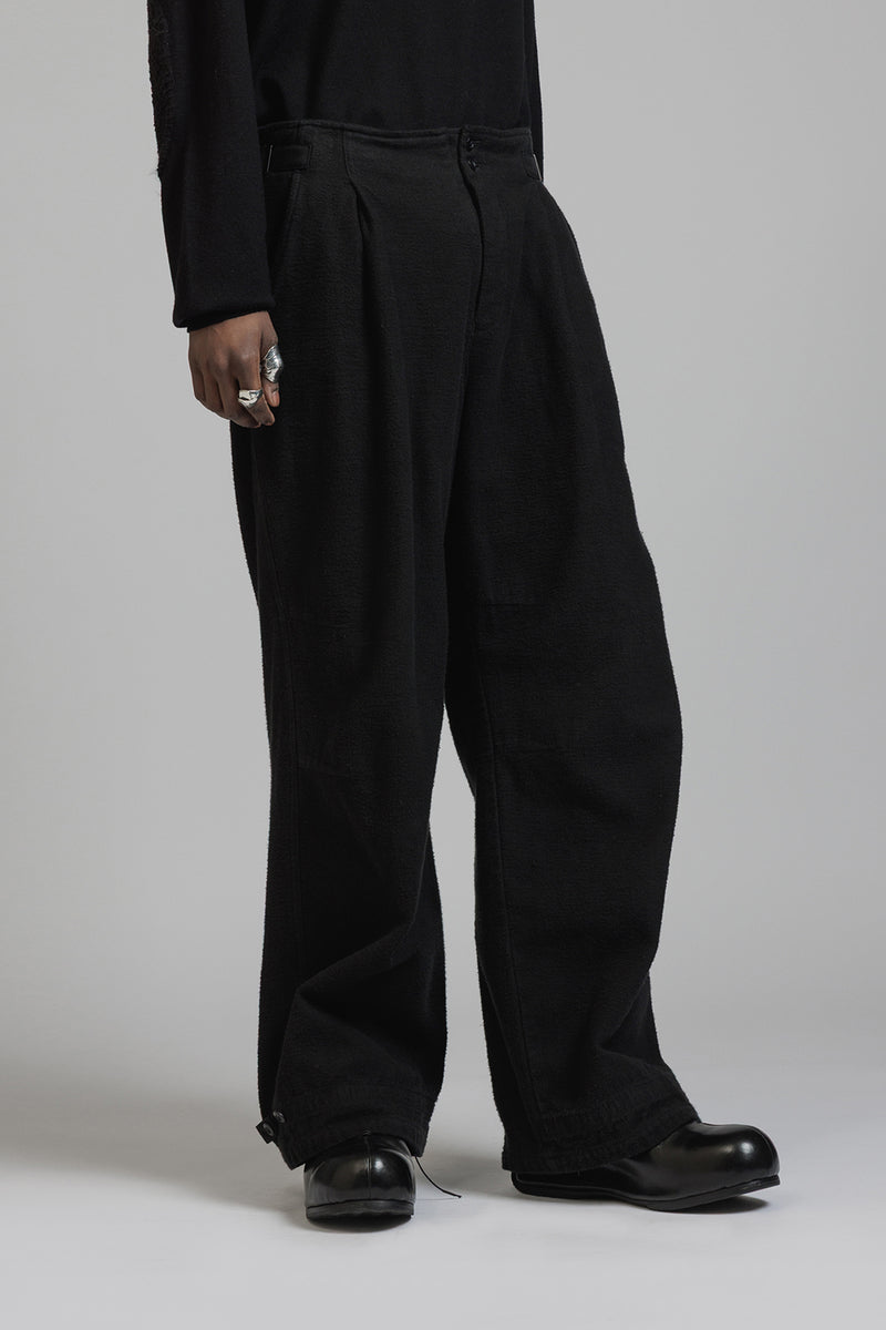 COTTON TWILL BAGGY PANTS