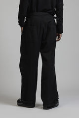 COTTON TWILL BAGGY PANTS