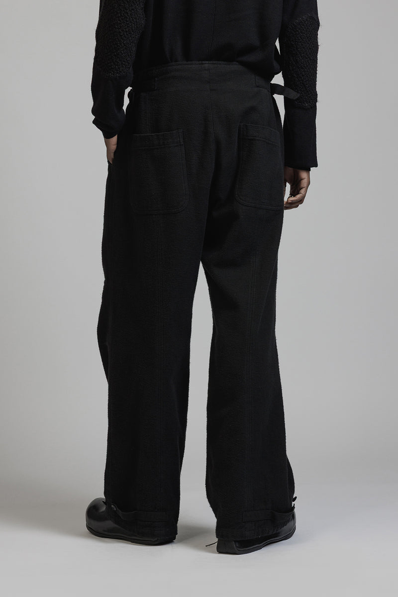 COTTON TWILL BAGGY PANTS