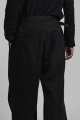 COTTON TWILL BAGGY PANTS