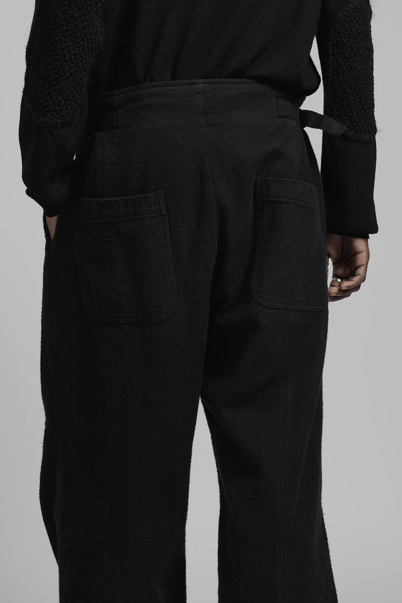 COTTON TWILL BAGGY PANTS