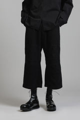 COTTON TWILL DROP CROTCH PANTS